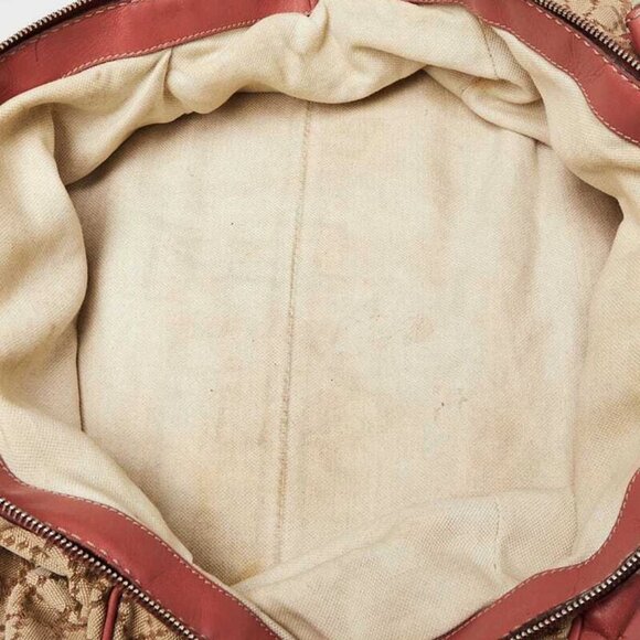 Gucci Beige/Pink Diamante Canvas Sukey Medium Boston Bag - Picture 9 of 12